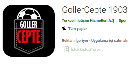 GollerCepte 1903 APK indir