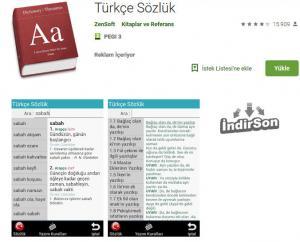 Türkçe sözlük internetsiz